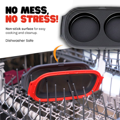 Micro Grill Egg Mate™ Microwave Egg Cooker – 2-Egg Sunny Side Up Maker with Steam Vent Lid – Fast Breakfast Sandwich Egg Mold – BPA-Free, Dishwasher Safe