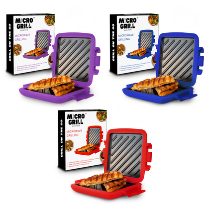 Micro Grill Classic™ Toastie Maker, Microwave Grill, Sandwich Toaster, 3 Minute Grilled Cheese, Crispy, Panini Press, Dishwasher Safe, Office, Home, Travel & School Dorms